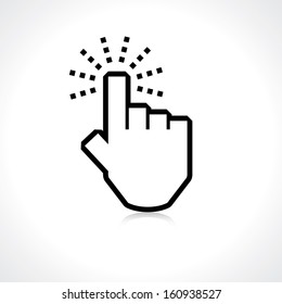 click. hand icon pointer. vector eps8