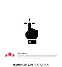 click. hand icon pointer. Vector illustration EPS 10.