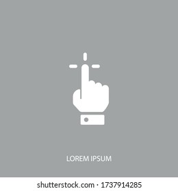 click. hand icon pointer. Vector illustration EPS 10.