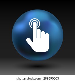 click. hand icon pointer vector finger pointer.