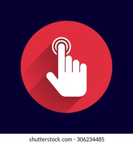 click. hand icon pointer vector finger pointer.