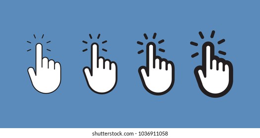 Click hand icon set