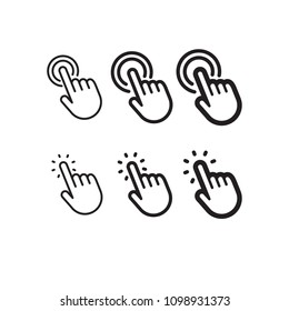 Click hand icon set