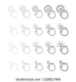 Click hand icon set