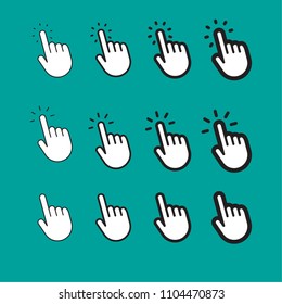 Click hand icon set