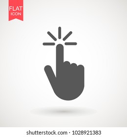 Click hand icon. Vector illustration flat design