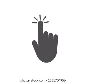 Click hand icon. Vector illustration. on white background