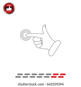 click, hand icon. vector illustration