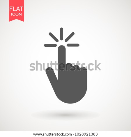 Click hand icon. Vector illustration flat design