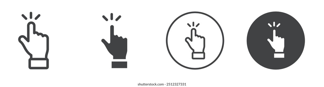 Click hand icon Vector logo outline