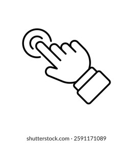Click hand icon vector icon stock illustration