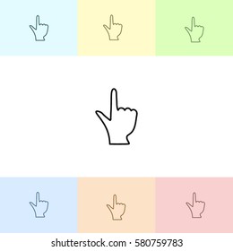  Click hand line icon