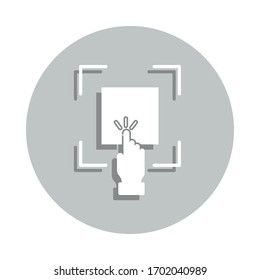 click, hand, sensor badge icon. Simple glyph, flat vector of Business icons for ui and ux, website or mobile application