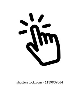 Click hand vector icon