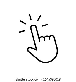 Click hand vector icon