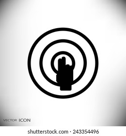click, hand vector icon
