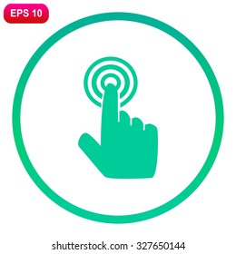 Click, hand vector icon.
