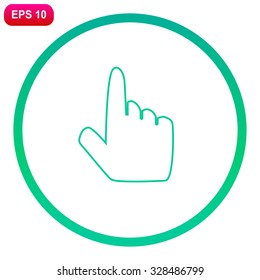 Click, hand vector icon.