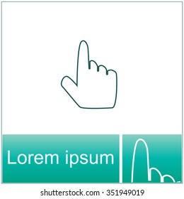 Click, hand vector icon.