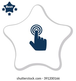 Click, hand vector icon.