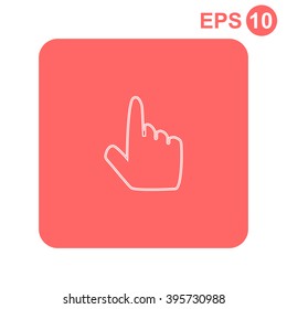 Click, hand vector icon.
