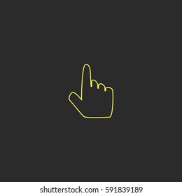 Click hand vector  icon.