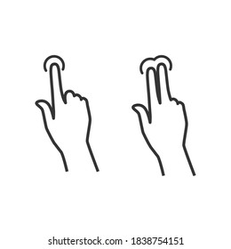 Click hand vector icon. pointing hand clicks icons. Vector Illustration.