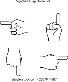 Haga clic en el icono del vector de mano. Señal de dedo señalando. Símbolo del cursor. Imagen de interfaz Web y de aplicación.