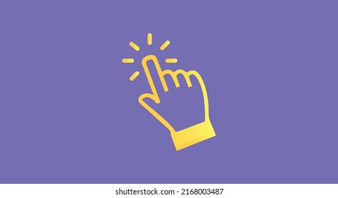 Click hand vector icon, Touch screen finger flat vector icon. Vector illustration eps10.