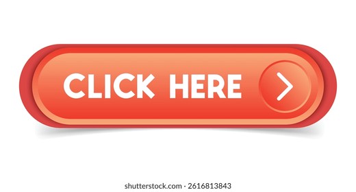 Click here banner icon in flat style. Ecommerce vector illustration on isolated background. Shopping button sign business concept.