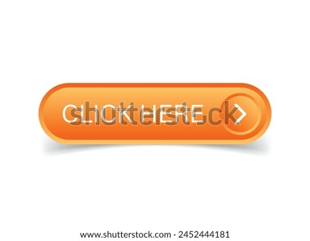 Click here banner icon in flat style. Ecommerce vector illustration on isolated background. Shopping sign business concept.