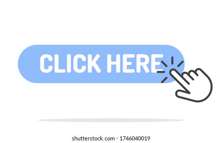 Click Here Icon Hand Clicking Stock Vector (Royalty Free) 1888389052