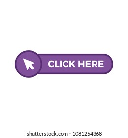 Click here button with arrow pointer icon