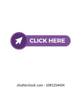 Click here button with arrow pointer icon