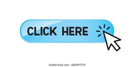 Click Here Button Arrow Pointer Clicking Stock Vector (Royalty Free ...