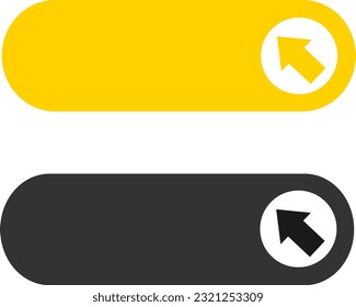 Click here button with arrow pointer clicks icon.Web button with arrow pointer action. Click here, UI button concept. Replaceable vector design.