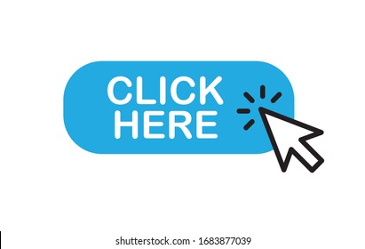 Click Here Button Clicking Arrow Icon Stock Vector (Royalty Free ...