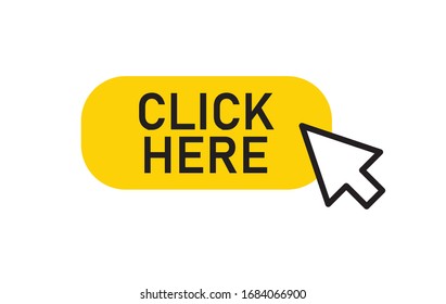 Click Here Button Clicking Arrow Icon Stock Vector (Royalty Free ...