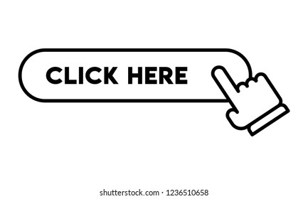 Click here button with hand clicking icon