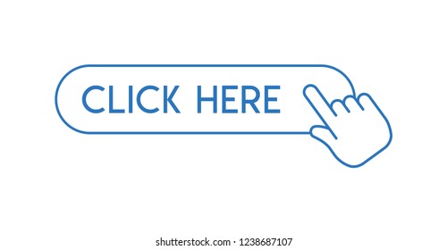 Click here button with hand clicking icon