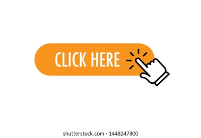 Click here button with hand clicking icon