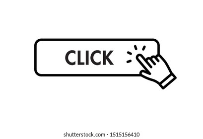 Click here button with hand clicking icon.