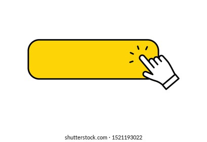 Click here button with hand clicking icon.