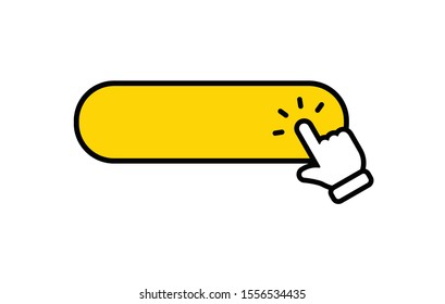 Click here button, with hand clicking icon
