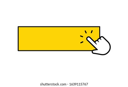 Click here button with hand clicking icon.