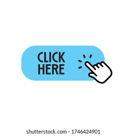 Click Here Button Hand Clicking Icon Stock Vector (Royalty Free ...