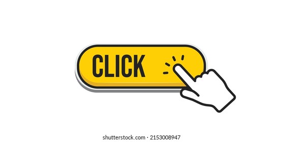 Click here button with hand clicking icon. 