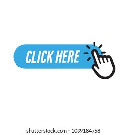 Click Here Button Hand Icon Stock Vector (Royalty Free) 1039184758