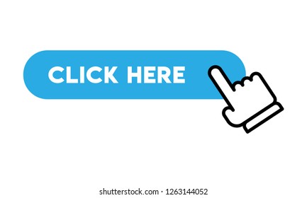 Click Here Button With Hand Icon