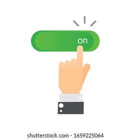 Click Here Button Hand icon vector illustration
